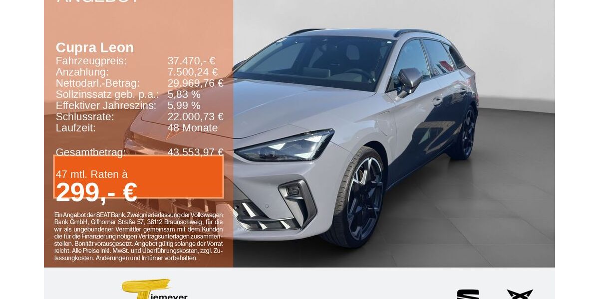 Cupra Leon 28.636 km 36.870 &euro; Recklinghausen 45663