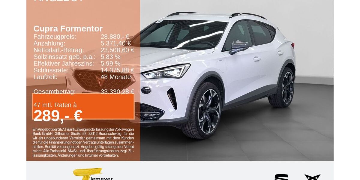 Cupra Formentor 17.054 km 28.880 &euro; Bochum 44809