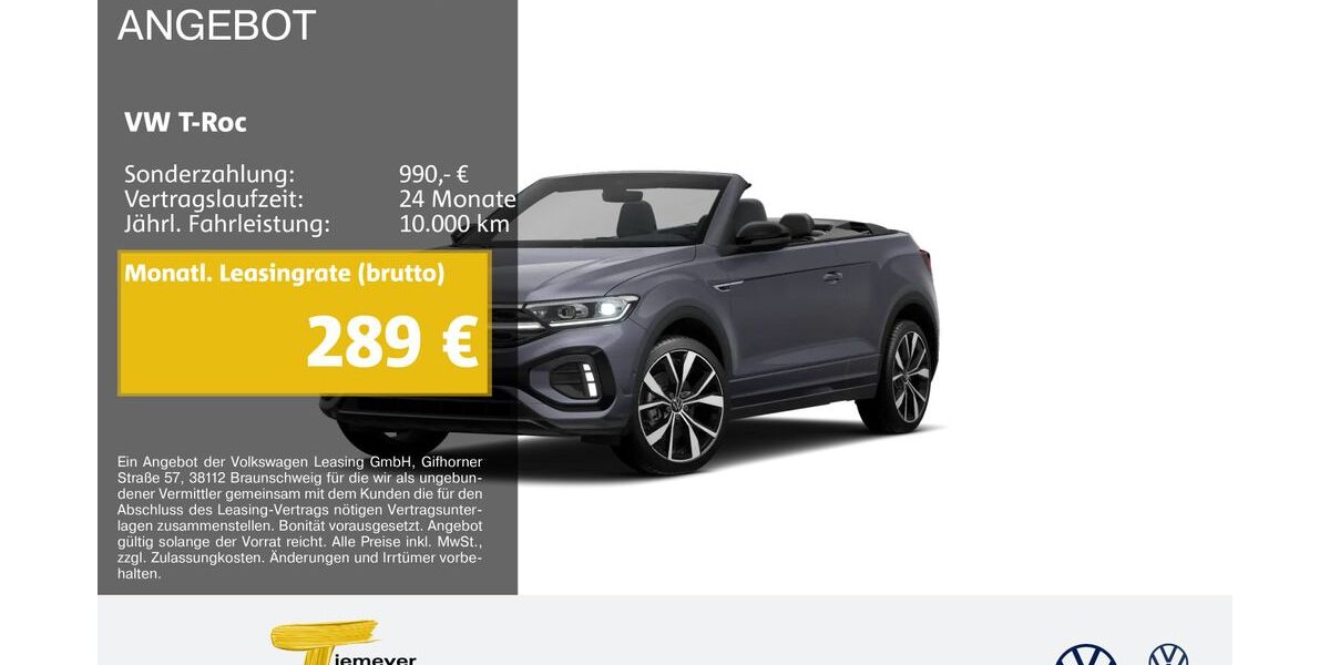 VW T-Roc 22.301 km 31.490 &euro; Marl 45770