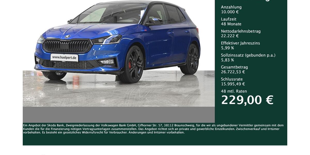 Skoda Fabia 3.000 km 32.222 &euro; Dortmund 44309