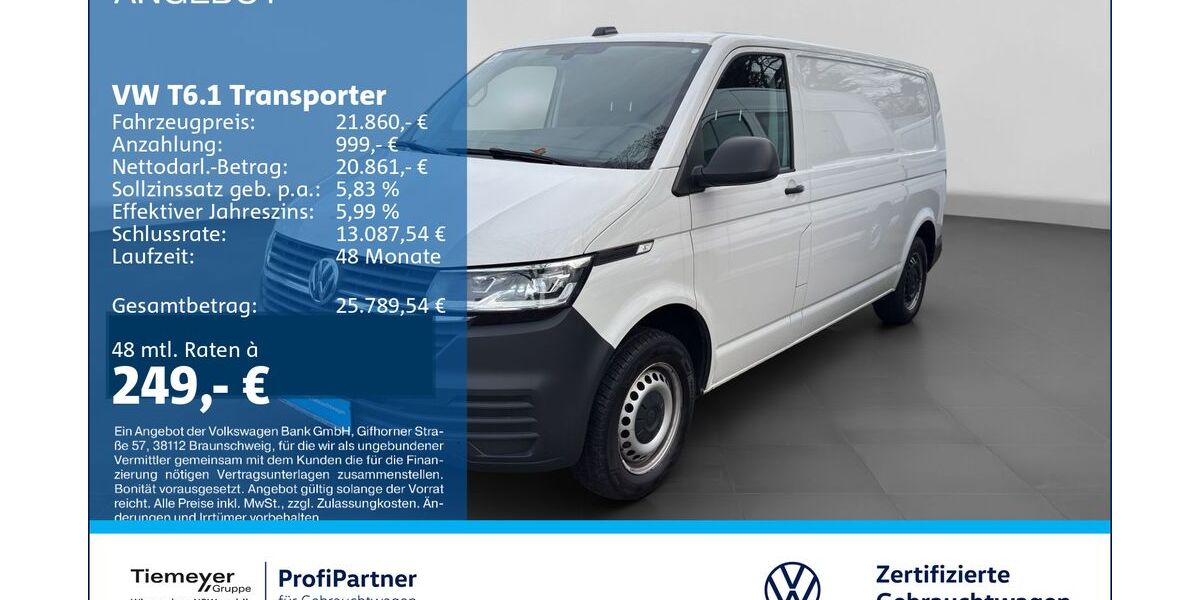 VW T6 Transporter 101.826 km 21.860 &euro; Recklinghausen 45663