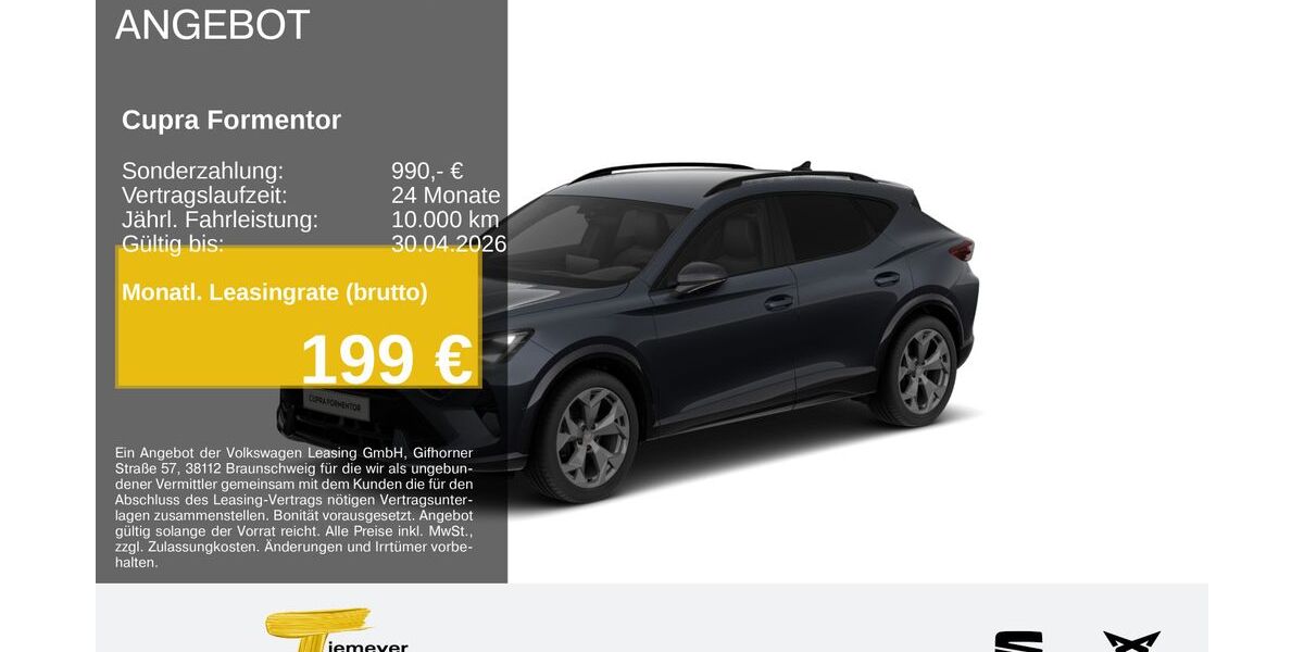 Cupra Formentor 26.628 km 32.670 &euro; Bochum 44809