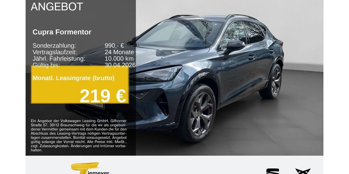 Cupra Formentor 27.903 km 33.530 &euro; Recklinghausen 45663