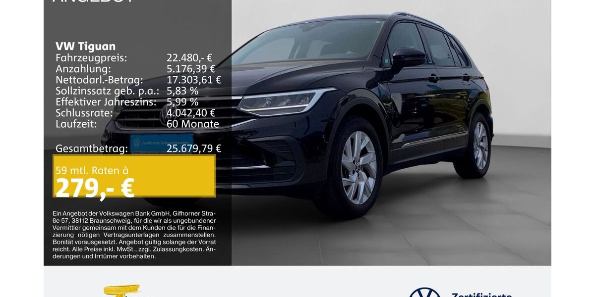 VW Tiguan 80.036 km 21.860 &euro; Herne 44653